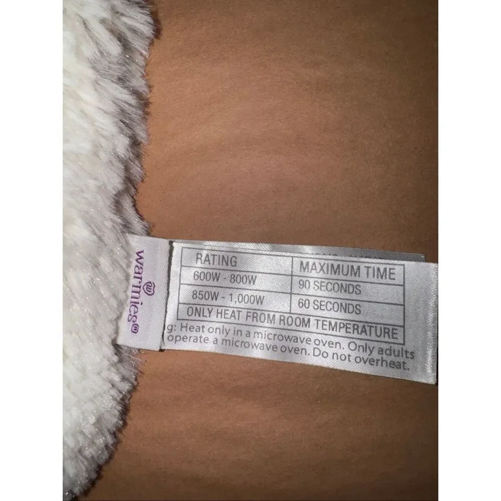 Warmies Cream Plush Microwavable Heating Pad Cozy